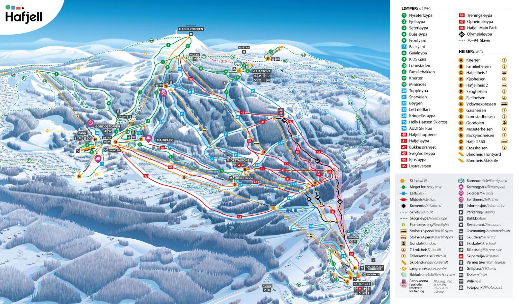 Hafjell Front 8Pers, Ski In/Out. Downhill Bike Екстер'єр фото